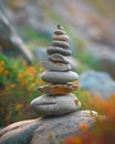 Stacked Rocks at a Beach Royalty Free Stock Photo