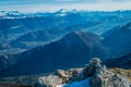 Pile of rocks on top of a mountain Royalty Free Stock Photo