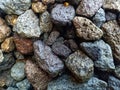 Pile of rocks of various shapes