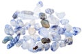 A pile of rough uncut light blue sapphires Royalty Free Stock Photo
