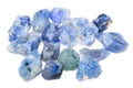 A pile of rough uncut light blue sapphires Royalty Free Stock Photo