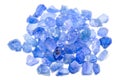 A pile of rough uncut sapphires Royalty Free Stock Photo