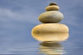 Pile of round stones - zen and health concept Royalty Free Stock Photo