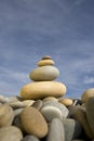 Pile of round stones - zen and spa concept Royalty Free Stock Photo