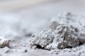 Pile of rubble and material from demolished house