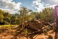 Pile of rubble from an old ox cart