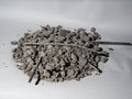A pile of ruined concrete with reinforcement