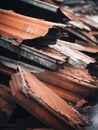 a pile of rusted metal