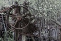 A pile of rusty junk and old mining equipment Royalty Free Stock Photo