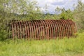 A pile of rusty junk and old mining equipment Royalty Free Stock Photo