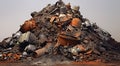 pile of rusty metalls, metall factory Royalty Free Stock Photo