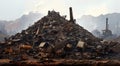 pile of rusty metalls, metall factory Royalty Free Stock Photo