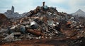 pile of rusty metalls, metall factory Royalty Free Stock Photo