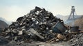 pile of rusty metalls, metall factory Royalty Free Stock Photo