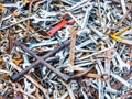 Pile of rusty and obsolete hand tools