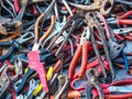 Pile of rusty and obsolete hand tools Royalty Free Stock Photo