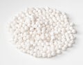 Pile of sabudana tapioca sago closeup on white Royalty Free Stock Photo