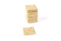 Pile Of Salted Crackers Royalty Free Stock Photo