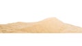 Pile sand dune isolated on white Royalty Free Stock Photo
