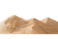 Pile sand dune isolated on white Royalty Free Stock Photo