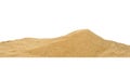 Pile sand dune isolated on white Royalty Free Stock Photo