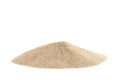 Pile of sand isolated on white background.