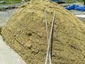pile of sand material for construction work Royalty Free Stock Photo