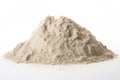 A pile of sand on a white surface, suitable for various backgrounds Royalty Free Stock Photo