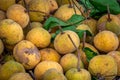 Pile of Santol fruits in Thailand