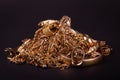 Pile of scrap gold jewelry Royalty Free Stock Photo