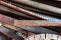 Pile of Scrap from rusted metal scrap Royalty Free Stock Photo