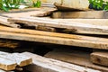 Pile of scrap wood Royalty Free Stock Photo