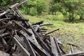 pile of scrap wood Royalty Free Stock Photo