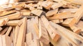 Pile of scrap wood from mattresses and palettes for recycled up-cycled DIY furniture making or wood carpentry projects. Wood