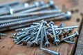 A Pile of Screws and Nuts Royalty Free Stock Photo