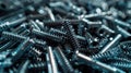 A pile of screws and nuts, useful for industrial concepts. Royalty Free Stock Photo