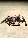 Pile of screws Royalty Free Stock Photo