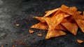 The Spicy Nacho Chips.AI generated image Royalty Free Stock Photo