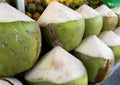 Pile of Semi-Peeled Coconuts Royalty Free Stock Photo