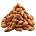 A Pile of Shelled Almonds on a Black Background Royalty Free Stock Photo
