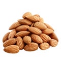A Pile of Shelled Almonds on a Black Background Royalty Free Stock Photo