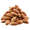 A Pile of Shelled Almonds on Black Background Royalty Free Stock Photo