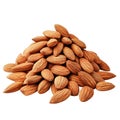 A Pile of Shelled Almonds with Brown and White Striations Royalty Free Stock Photo