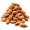 A Pile of Shelled Almonds Isolated on a Black Background Royalty Free Stock Photo