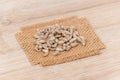 Pile of shelled sunflower seeds, isolated Royalty Free Stock Photo