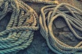 Pile of ship ropes