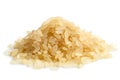 Pile of short grain parboiled rice. Royalty Free Stock Photo