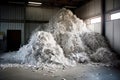 pile of shredded paper waiting to be recycled Royalty Free Stock Photo