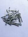 A pile of silver iron nails