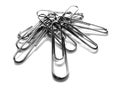 Pile of Silver Metal Paperclips Office Supplies Royalty Free Stock Photo